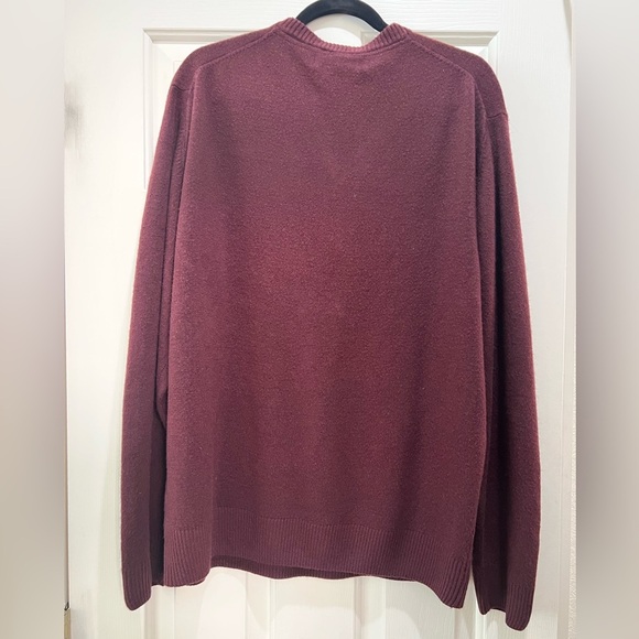 US Polo ASSN V Neck Long Sleeves Pony Logo Classic Sweater XL Maroon - Picture 3 of 5